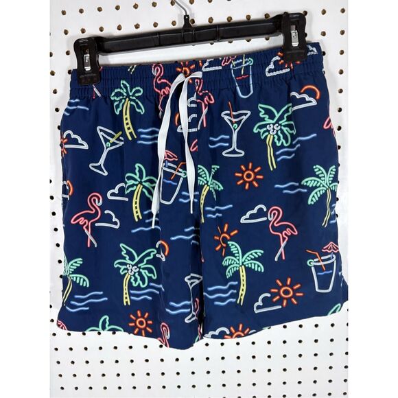 Chubbies The Neon Lights Swim Shorts Trunks Navy Board Shorts S - Picture 3 of 5